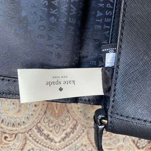 Kate Spade Laurel Way Mini Alisanne Crossbody Bag Black Saffiano Leather - Picture 13 of 15